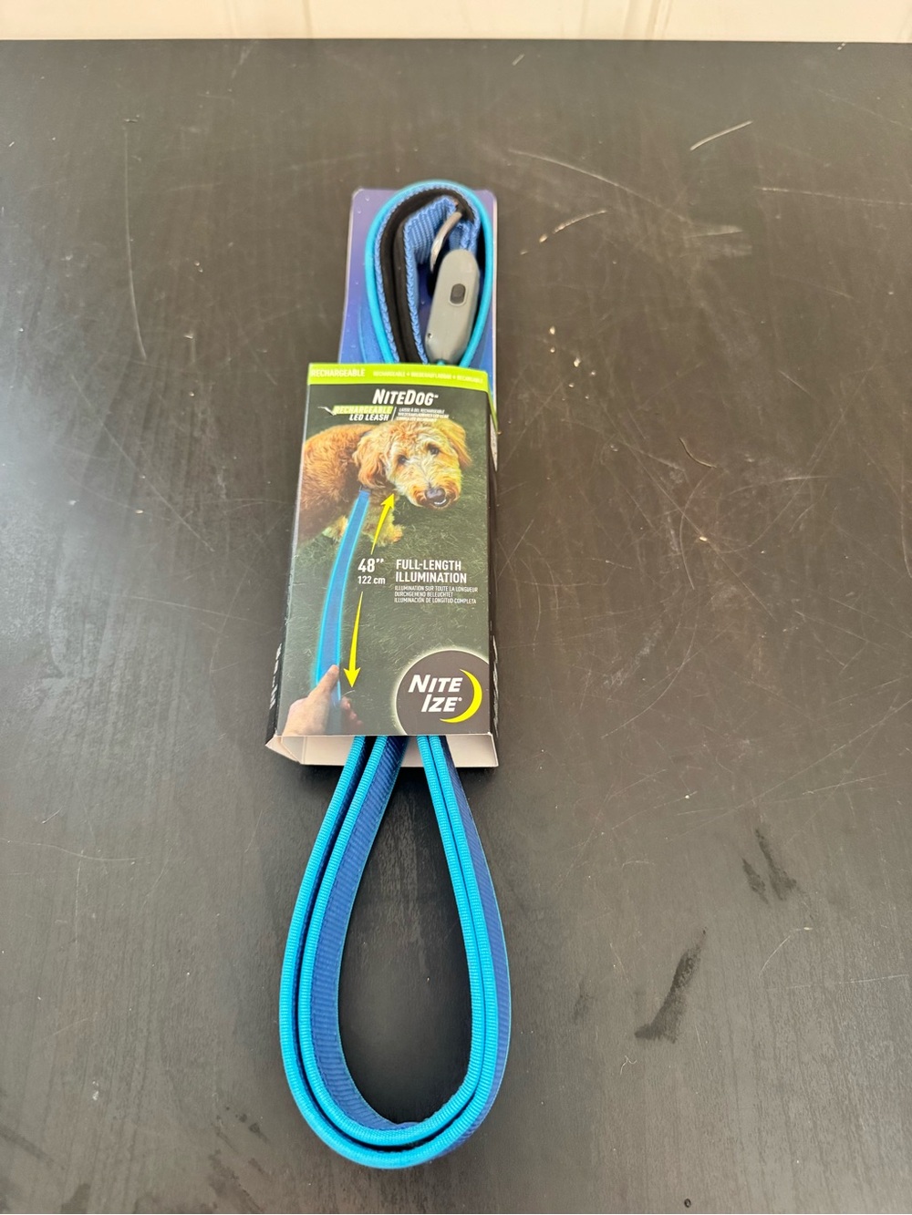 Nite Ize Nite Dog Rechargeable LED Leash Blue 48” NEW